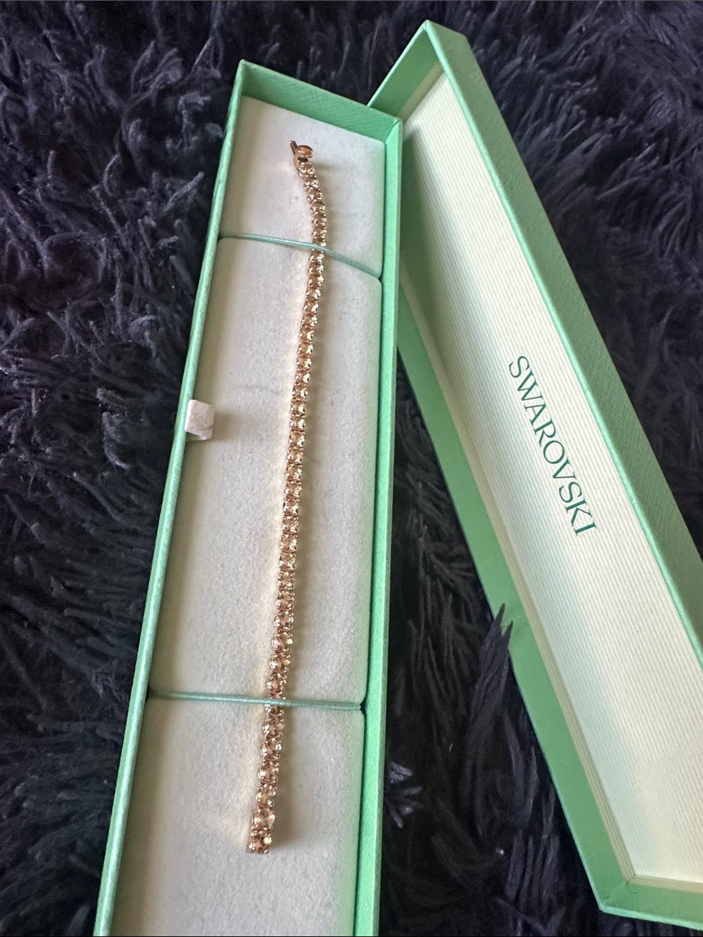Swarovski Rose Gold Crystal Tennis Bracelet